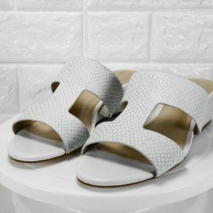 Halston Cutout Mini Weave Sandals 6 1/2 WIDE